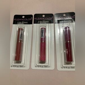 Kleancolor Lip Gloss Set - Red, Pink, and Purple Shades